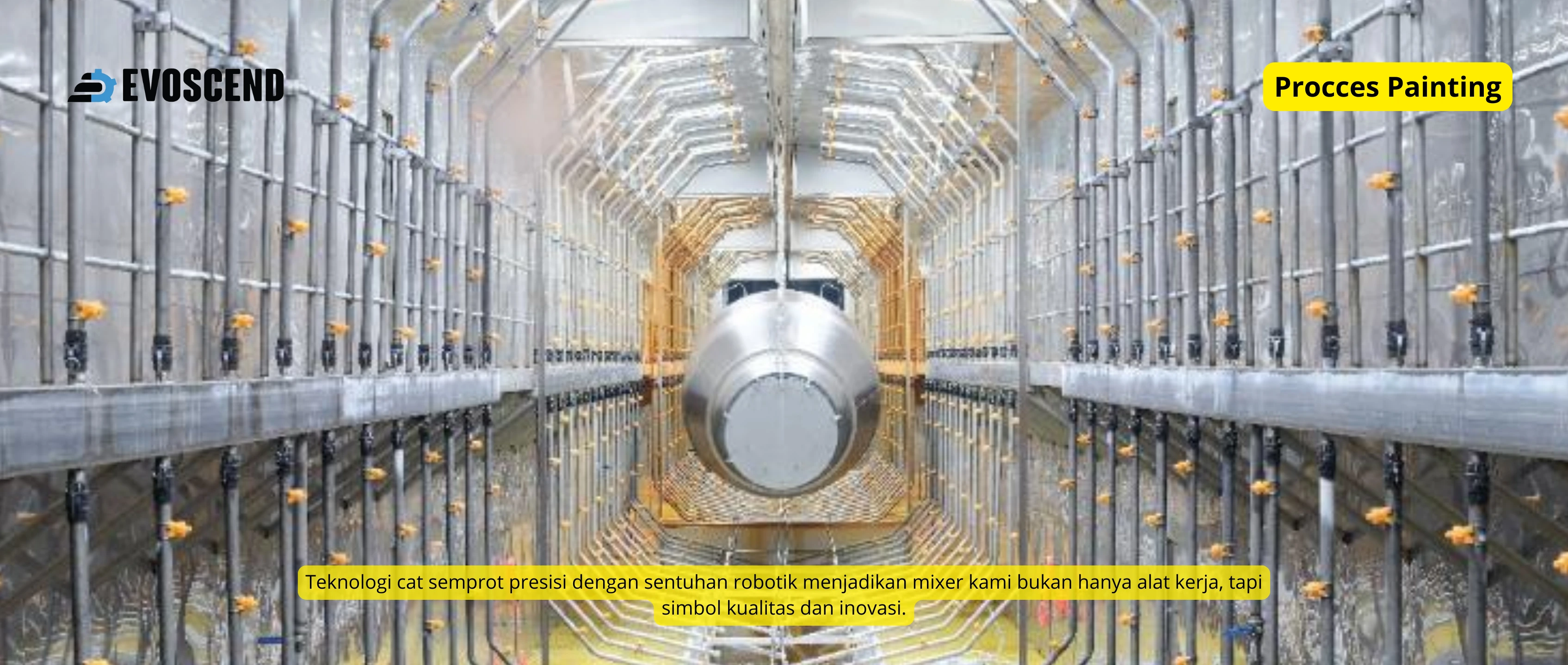 Automated Powder Coating for Mixer photo